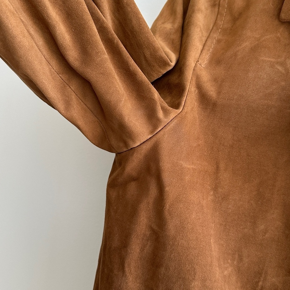LOFT Tan Leather Jacket with Silver Accents - Picture 6 of 16